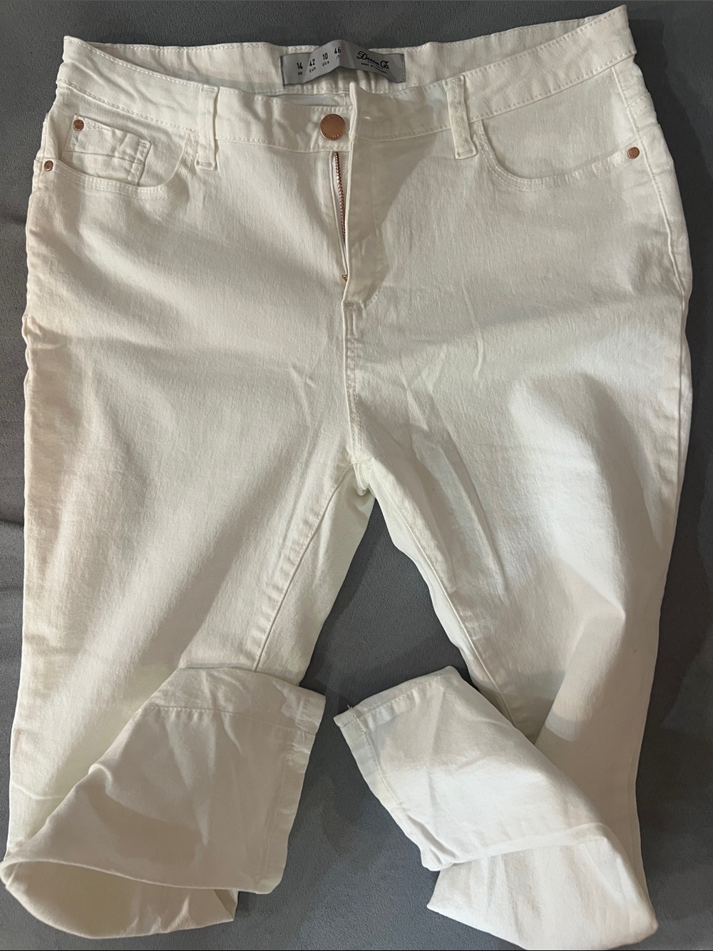 White Ankle Skinny Jeans - Unbranded